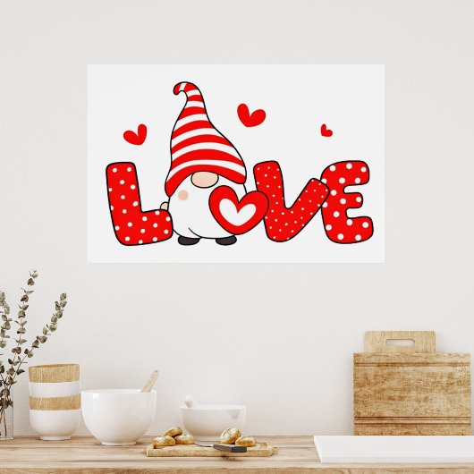 Valentine gnome poster (Küche)