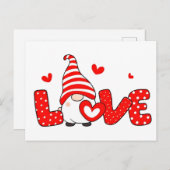 Valentine gnome postkarte (Vorne/Hinten)