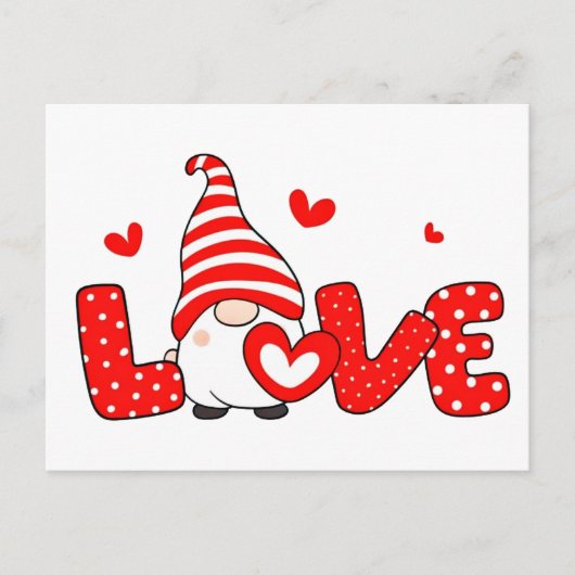Valentine gnome postkarte (Vorderseite)