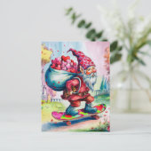 Valentine Gnome Postkarte (Stehend Vorderseite)