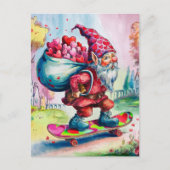 Valentine Gnome Postkarte (Vorderseite)