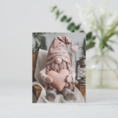 Valentine Gnome Postkarte (Stehend Vorderseite)