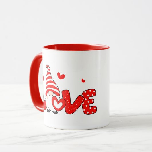 Valentine gnome tasse (Vorderseite Links)