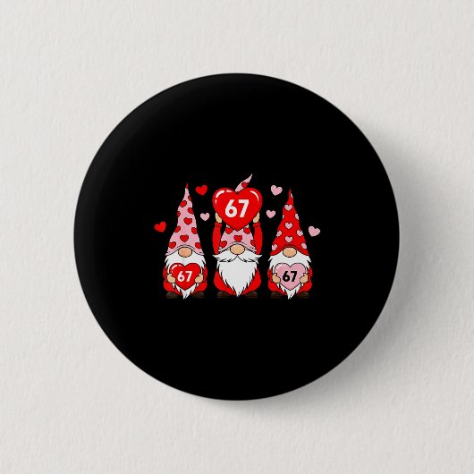 Valentine Gnomes 67 Funny Meme Cute Love Gnome Cou Button (Vorderseite)