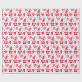 Valentine Gnomes Geschenkpapier (Flach)