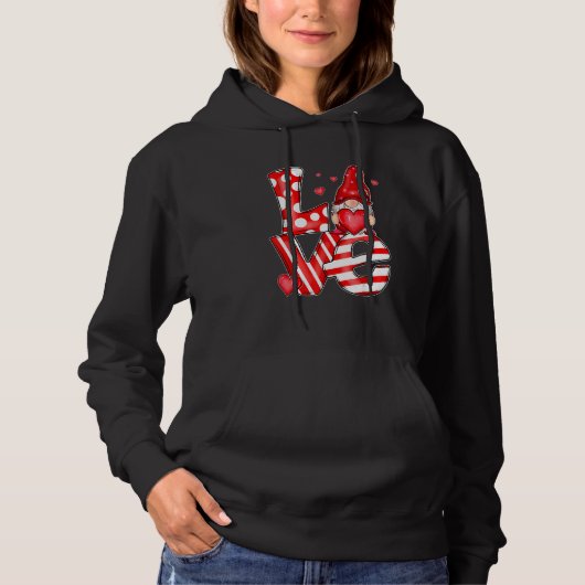 Valentine Gnomes Holding Hearts Valentine's Day Gn Hoodie (Vorderseite)