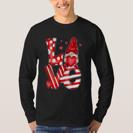 Valentine Gnomes Holding Hearts Valentine's Day Gn T-Shirt (Vorderseite)