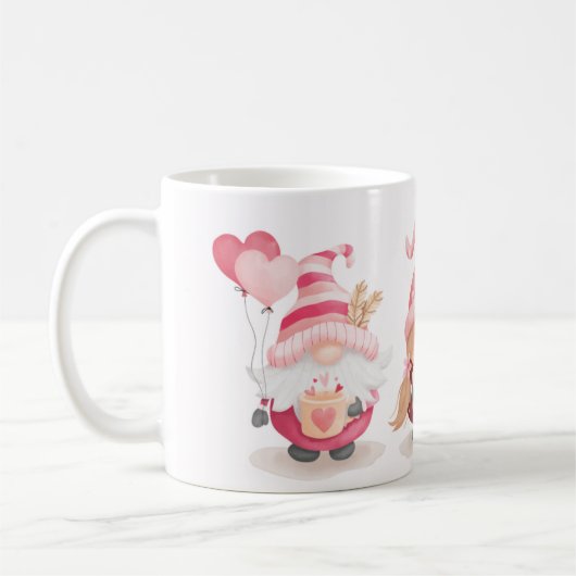 Valentine Gnomes Kaffeetasse (Links)
