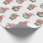 Valentine Gnomes on White Geschenkpapier (Ecke)