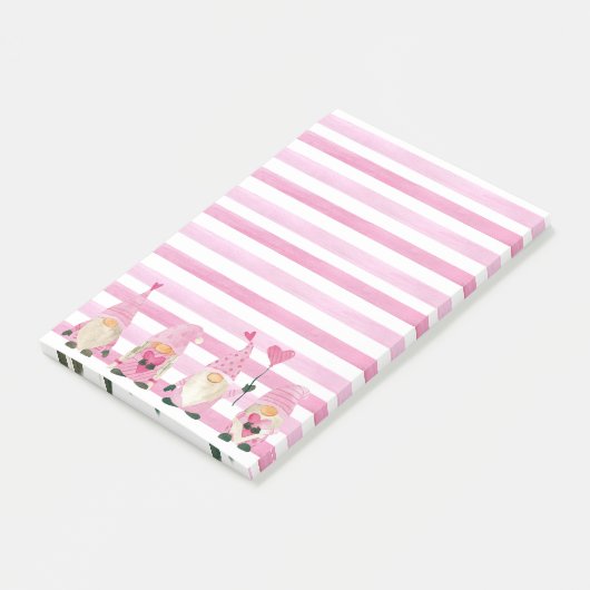 Valentine Gnomes Post-it Klebezettel (angewinkelt)