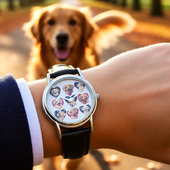 Valentine Golden Retriever Dog Armbanduhr (Valentine Golden Retriever Heart Cute Dog Lover Watch)