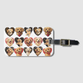Valentine Golden Retriever Dog Gepäckanhänger (Vorderseite (Horizontal))
