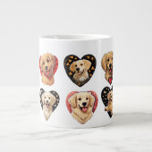 Valentine Golden Retriever Dog Jumbo-Tasse (Vorderseite)