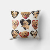 Valentine Golden Retriever Dog Kissen (Rückseite)