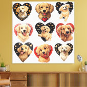Valentine Golden Retriever Dog Leinwanddruck (Insitu (Wohnzimmer))