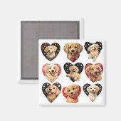 Valentine Golden Retriever Dog Magnet (Vorderseite/Rückseite)