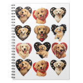 Valentine Golden Retriever Dog Notizblock (Vorderseite)