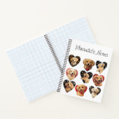 Valentine Golden Retriever Dog personalisiert Notizblock (Innenseite)