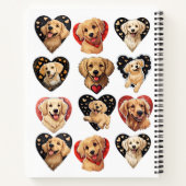 Valentine Golden Retriever Dog personalisiert Notizblock (Rückseite)