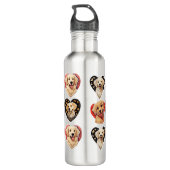 Valentine Golden Retriever Dose Wasser Flasche Edelstahlflasche (Rückseite)
