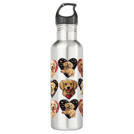 Valentine Golden Retriever Dose Wasser Flasche Edelstahlflasche
