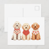 Valentine Goldendoodle Hunde Postkarte (Vorne/Hinten)