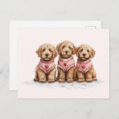 Valentine Goldendoodle Hunde Postkarte (Vorne/Hinten)