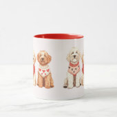 Valentine Goldendoodle Hunde Tasse (Zentrum)