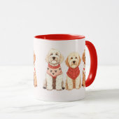 Valentine Goldendoodle Hunde Tasse (VorderseiteRechts)