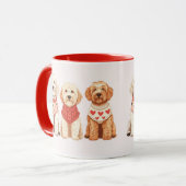 Valentine Goldendoodle Hunde Tasse (Vorderseite Links)