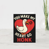 Valentine Goose Love Valentine's - You Make My Hea Karte (Vorderseite)
