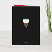 Valentine Grandson Heart Guitar Music Feiertagskarte (Rückseite)