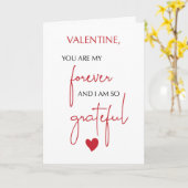 Valentine Grateful for Forever Love Modern Minimal Karte (Gelbe Blume)