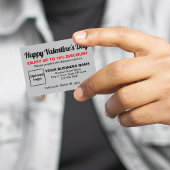 Valentine Grau Discount Card Rabattkarte