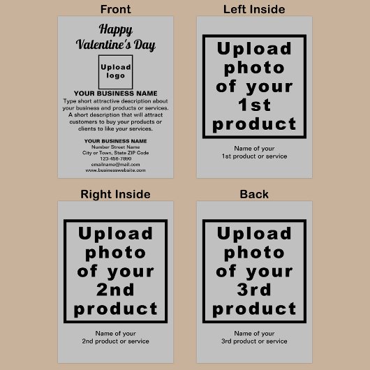 Valentine Gray Faltenkarte Feiertagskarte