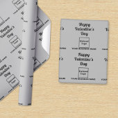 Valentine Gray Wrapping Paper Geschenkpapier