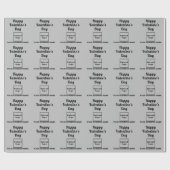 Valentine Gray Wrapping Paper Geschenkpapier (Flach)