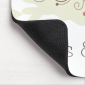 Valentine Green und Pink Curls Mousepad (Ecke)