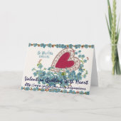 Valentine Greeting With Heart Feiertagskarte (Rückseite)