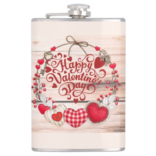 Valentine Greetings Flachmann (Vorderseite)