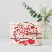 Valentine Greetings Postkarte (Stehend Vorderseite)