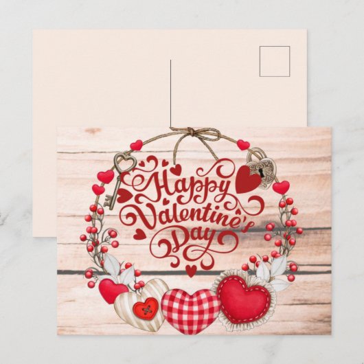 Valentine Greetings Postkarte (Vorne/Hinten)