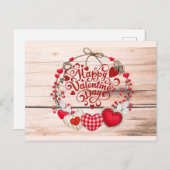 Valentine Greetings Postkarte (Vorne/Hinten)