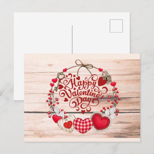 Valentine Greetings Postkarte (Vorne/Hinten)