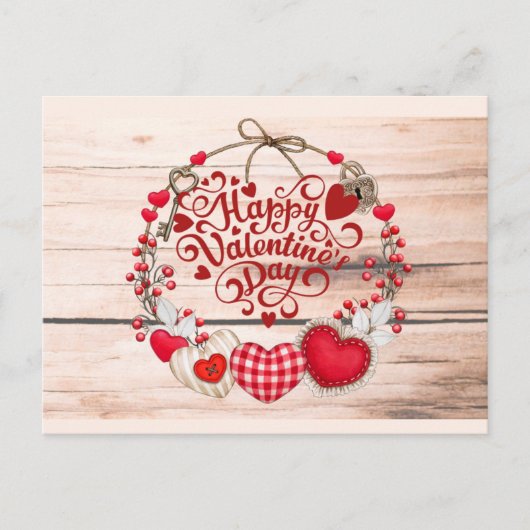 Valentine Greetings Postkarte (Vorderseite)