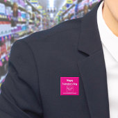 Valentine Gruß am rosa Platz Button