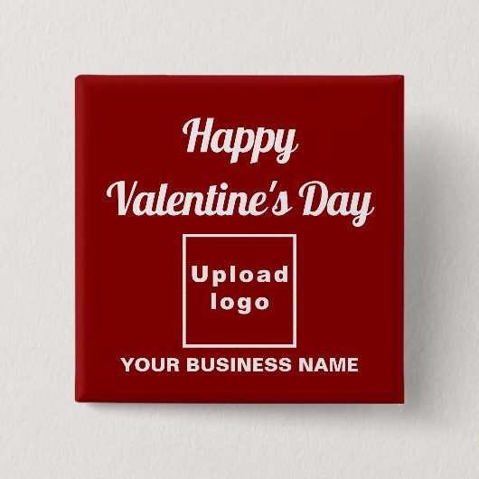 Valentine Gruß am roten Platz Button (Vorderseite)