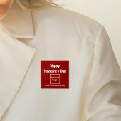 Valentine Gruß am roten Platz Button