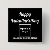 Valentine Gruß am Schwarzen Platz Button (Vorderseite)