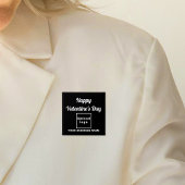 Valentine Gruß am Schwarzen Platz Button